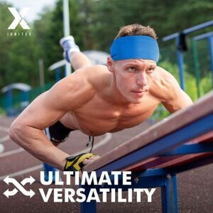 NEW IGNITEX Sports & Workout Sweat Head Band Cool Blue